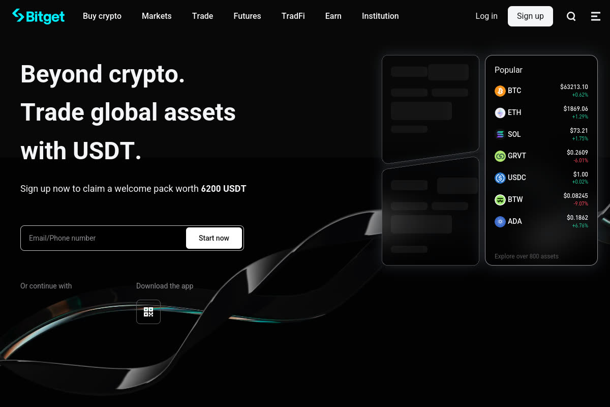 Bitget homepage