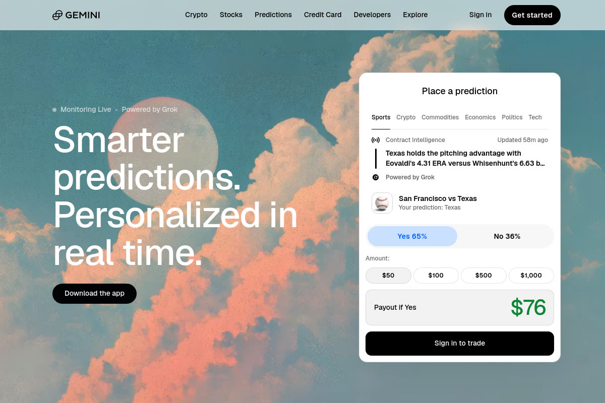 Gemini homepage